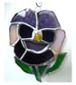 Pansy Suncatcher Stained Glass Purple Flower 012 - Image 4