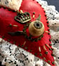 Sacred SteamHeart Large Brooch - Faux Leather - Image 2
