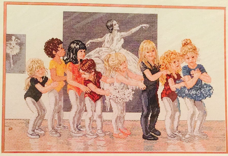 The Line Up (Ballet Lesson) Counted Cross Stitch Kit - Bucilla 24" x 16"