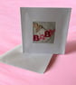 Handmade Cross Stitch New Baby Greeting Card - Blank Inside