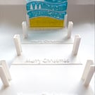 Pre-order Merry Christmas 4 full fuse glass display stands for 10cm panel, 102mm