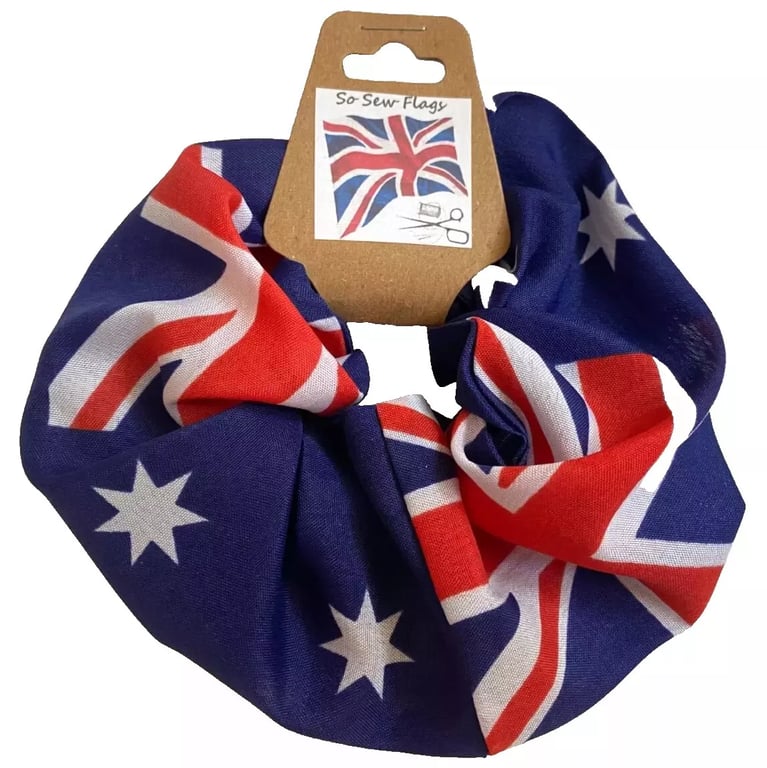 Australia Australian Flag Hair Scrunchie Scrunchies Accessory Band Elastic