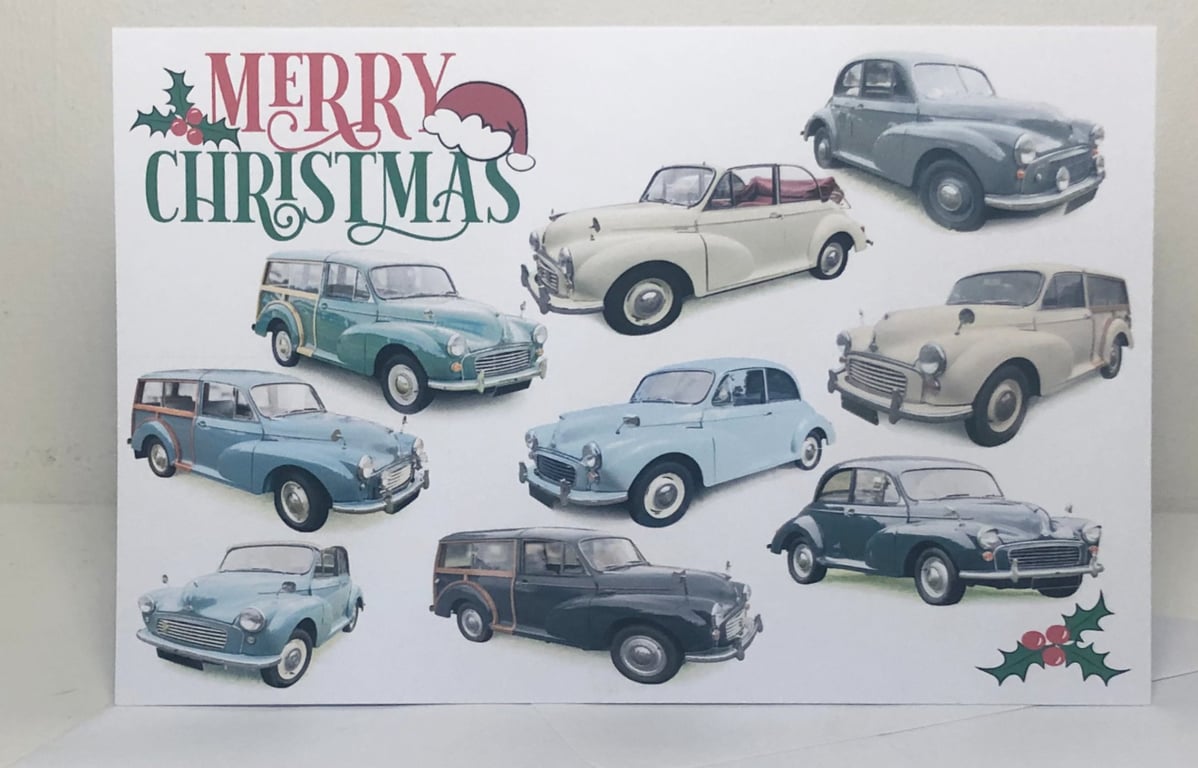 Morris Minors Christmas Card - Merry Christmas or Seasons Greetings