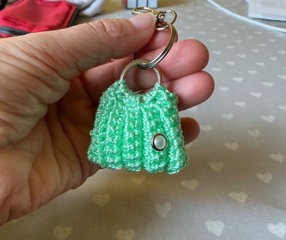 Crochet Bag Charm Keyring
