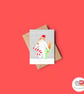 Cat Christmas Card, A6 Christmas Card, Cute Animal Christmas Card