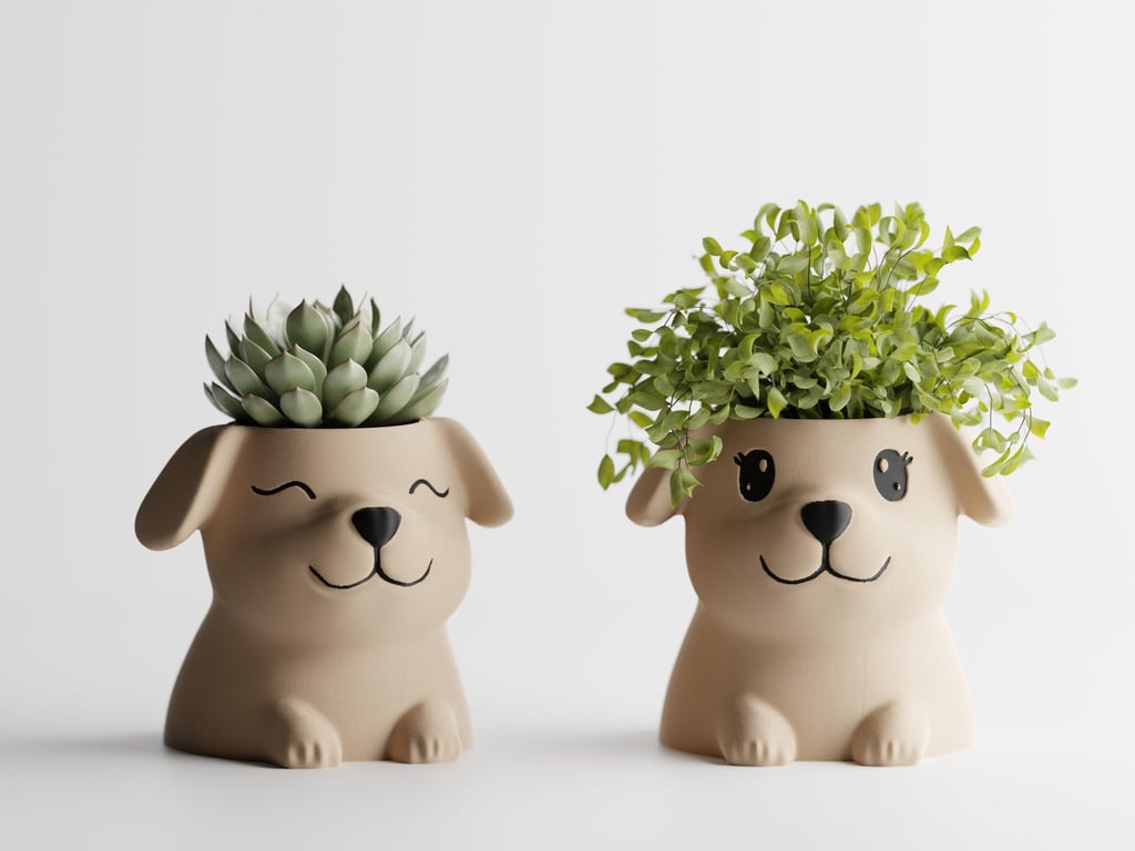 Puppy Planter Succulent Pot, Gift for Dog Lovers, Desk Decor, Indoor Planter