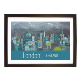 London travel poster print by Susie West