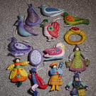 12 Days of Christmas set of ornaments. Joyous colours, Maximal Christmas.