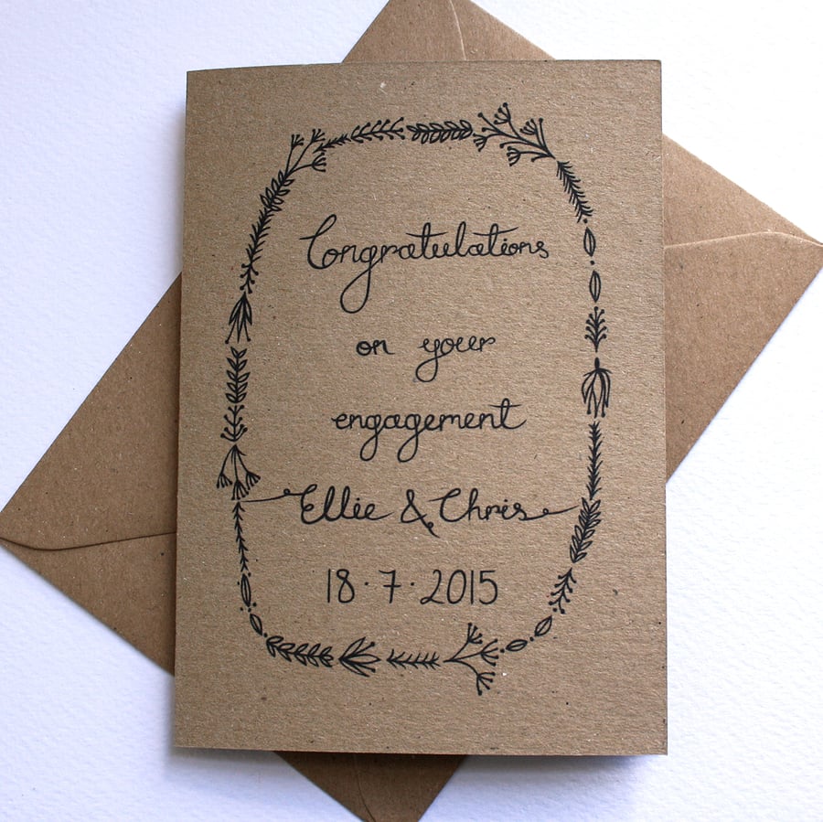 Personalised congratulations engagement card