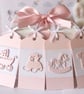 Handmade Pearl shimmer baby gift tags set of 4 or 8 tags - Image 1