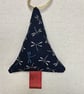 Christmas Tree Bunting Japanese Fabric Indigo - Image 5