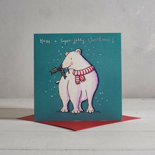 Super Jolly Christmas Polar Bear Card