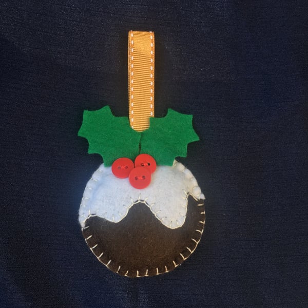 Christmas Pudding Decorations Felt Ornament SECONDS SUNDAY