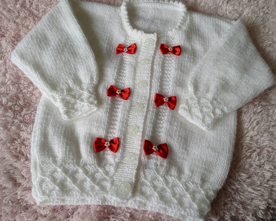 Hand Knitted Girls Cardigan 1 - 2 years