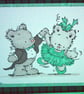 Handmade anniversary card - dancing bears  - Image 3