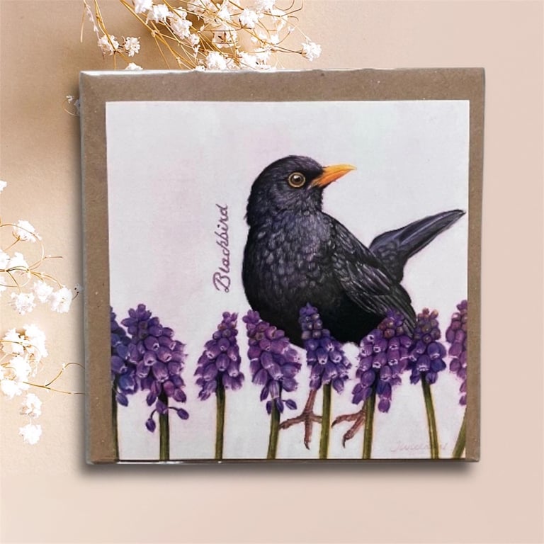 Blackbird Blank Greeting Card