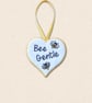 Bee Gentle Heart Hanger - Embroidered Felt Hanging Decoration