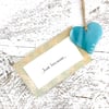 Just because... Turquoise Glass Heart with personal message 
