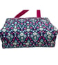 Large wash bag in Liberty cotton, floral toiletries bag with handles and pocket. - Image 5