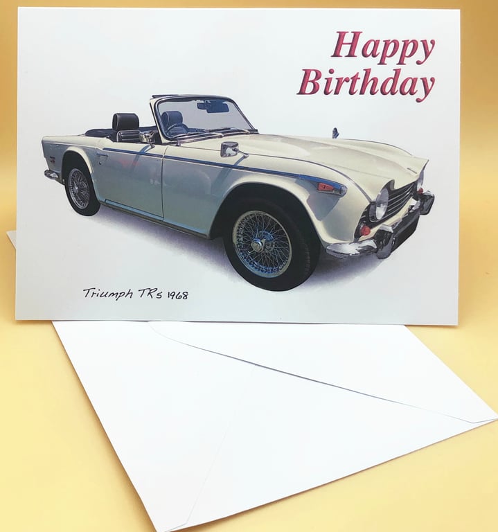 Triumph TR5 1968 - Birthday, Anniversary, Retirement or Plain Card
