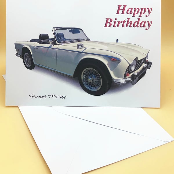 Triumph TR5 1968 - Birthday, Anniversary, Retirement or Plain Card