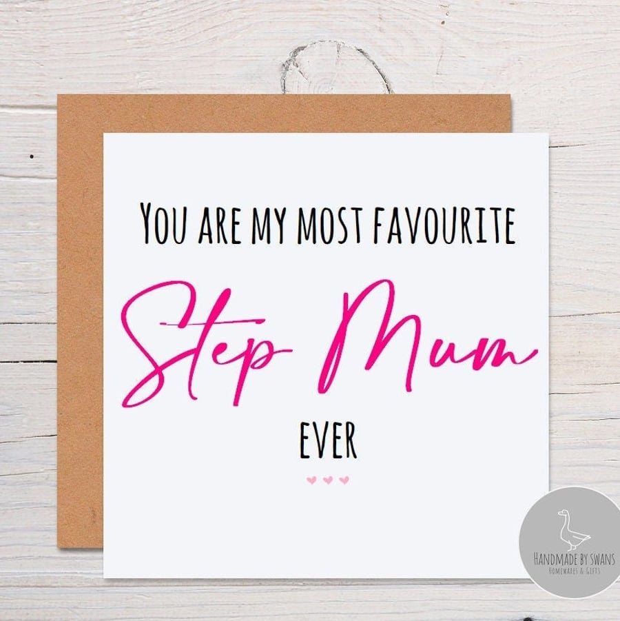 Mothers day card for step mum, Card for special step mum, best step mum card, ca
