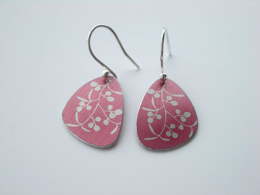 Pink berry earrings 