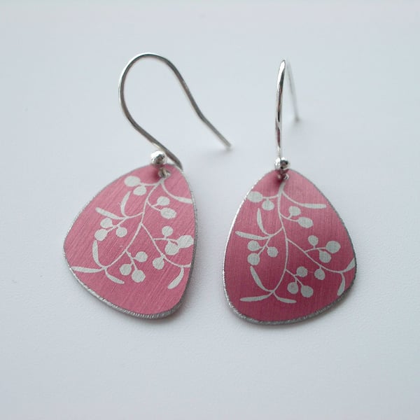 Pink berry earrings 