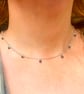 Faceted Sapphire Drop Sterling Silver Necklace  - Image 1