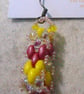 Brickwork-pattern bead earrings (customisable) - Image 1