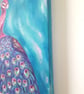 Pink and Purple Peacock Original painting.    - Image 6