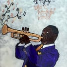Satchmo - Louis Armstrong hand painted by Jules H 