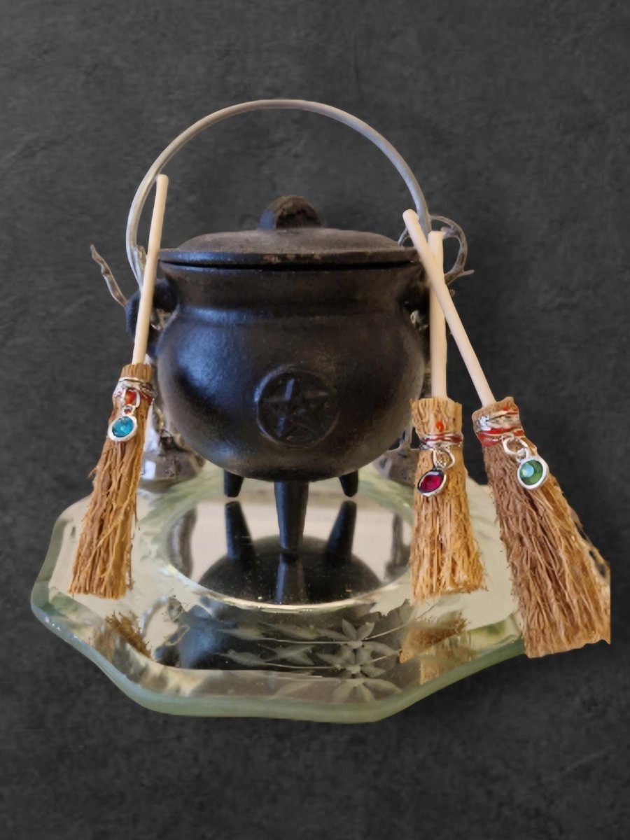 Mini Cinnamon Broom: Personalized Birthstone Witches Besom