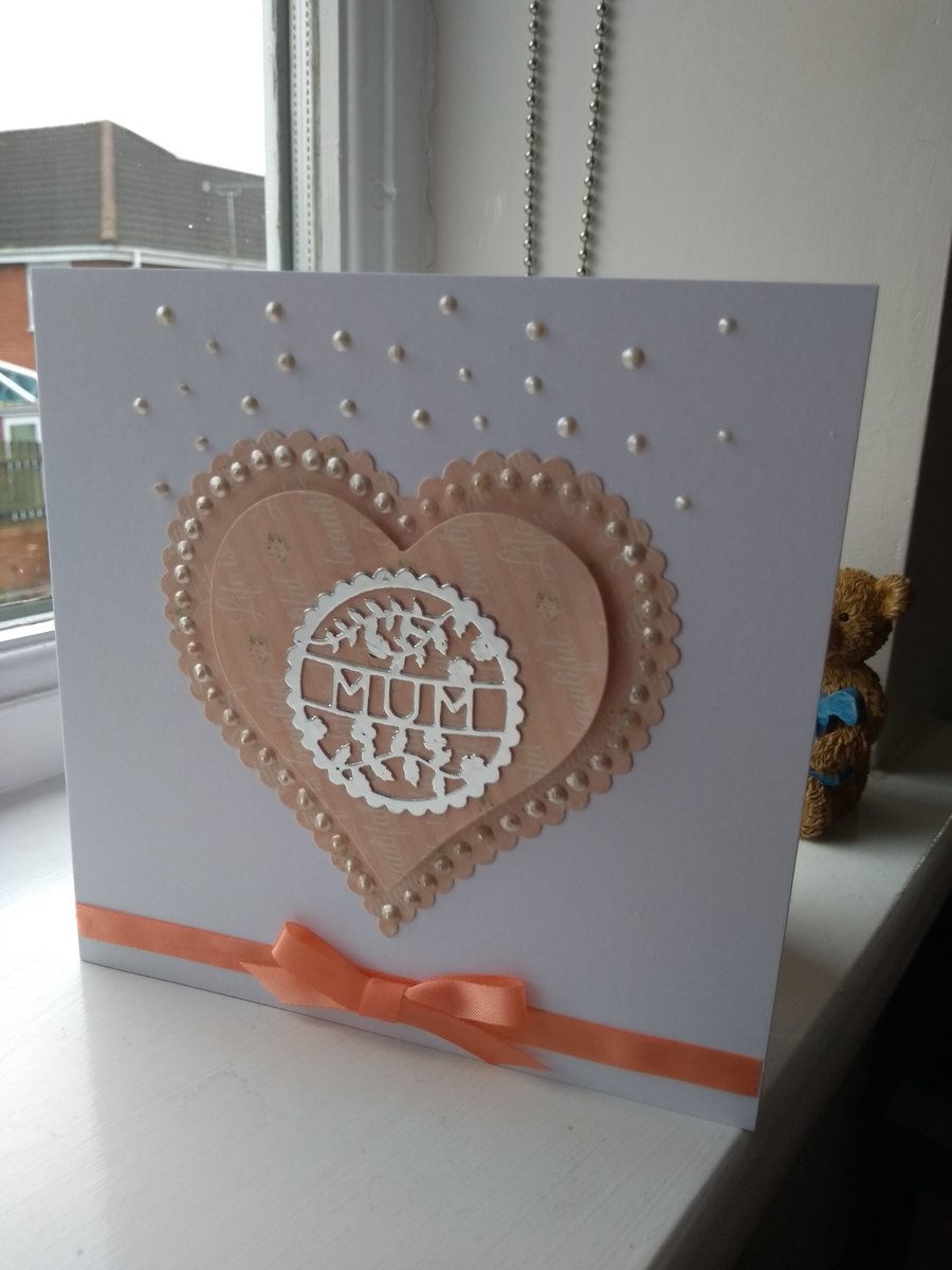 Twin heart Mother's Day card