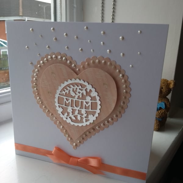 Twin heart Mother's Day card