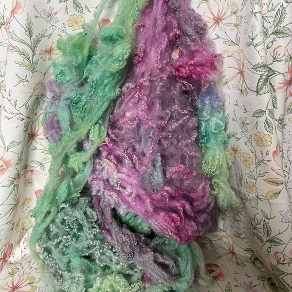 Hand Dyed BFL Fleece for Felting, Spinning & Weaving