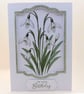 Snowdrop Birthday Card - January Birth Flower