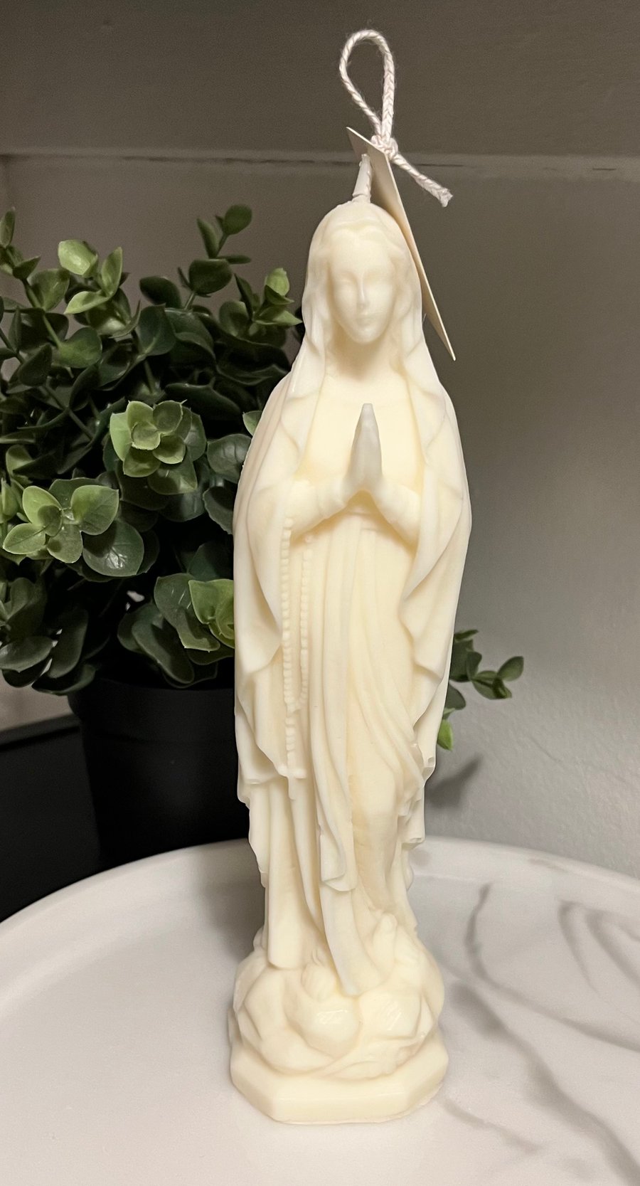 Virgin Mary Candle, Pillar Candle, Spiritual Candle, Birthday Candle Gift