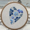 Floral Heart Printable Embroidery Pattern