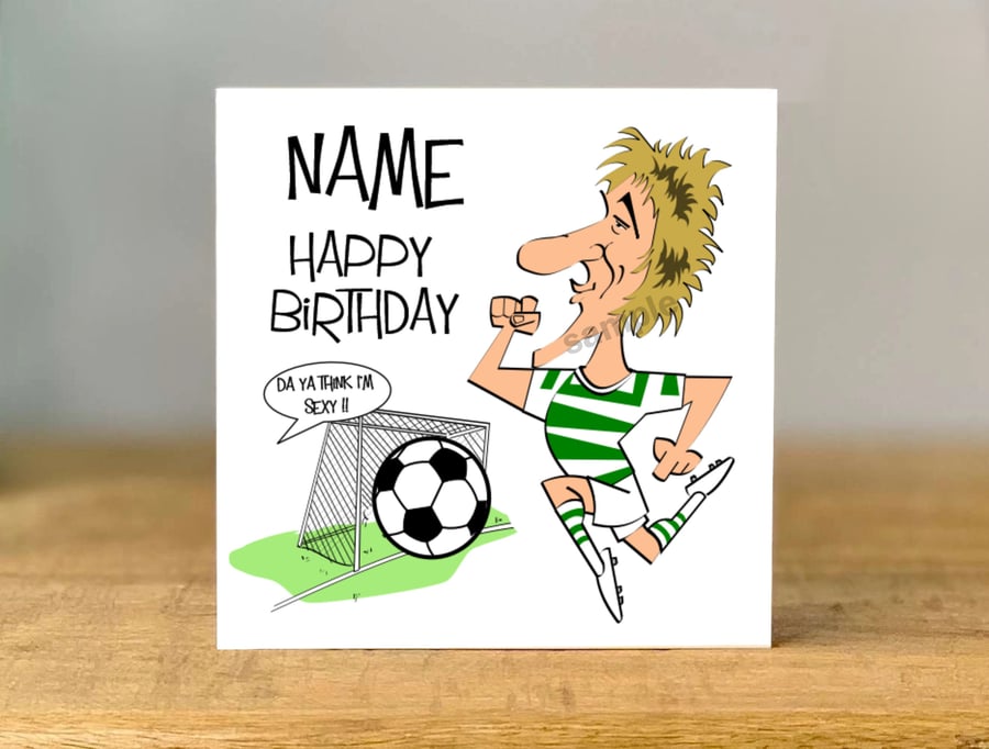 Personalised Rod Stewart Football Birthday Card