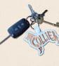 Collie Keyring - Embroidered Dog Word Art Bag Charm - Image 2
