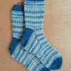 Socks, hand knitted, LARGE, adult size 9-11
