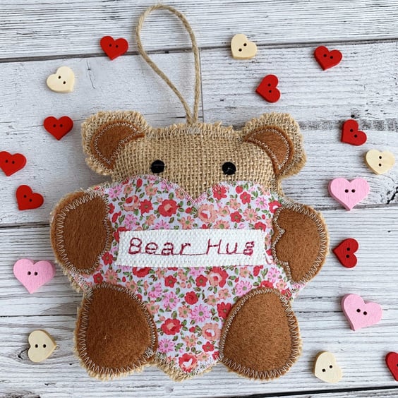 Bear Hug Hanging Decoration - Made to Order