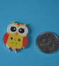 Wooden Owl Buttons Random Button Cute Bird 23x18mm (O2) - Image 5
