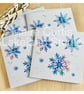 Snowflake Christmas Cards Watercolour Print with envelopes - Quantity options - Image 3