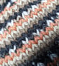 Handknit KNOTTY TOP Merino BEANIE Stripey Orange & Black child teen small adult - Image 3