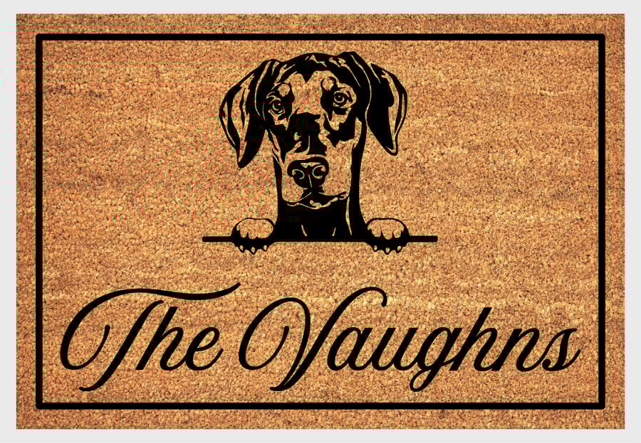 Dobermann Pinscher Door Mat - Doberman Pinscher Welcome Mat - 3 Sizes