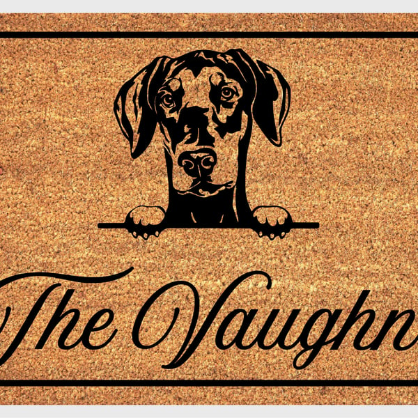 Dobermann Pinscher Door Mat - Doberman Pinscher Welcome Mat - 3 Sizes