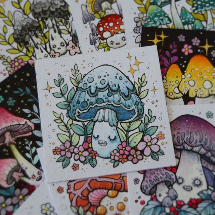 mushroom month - day 31 - original twinchie illustration