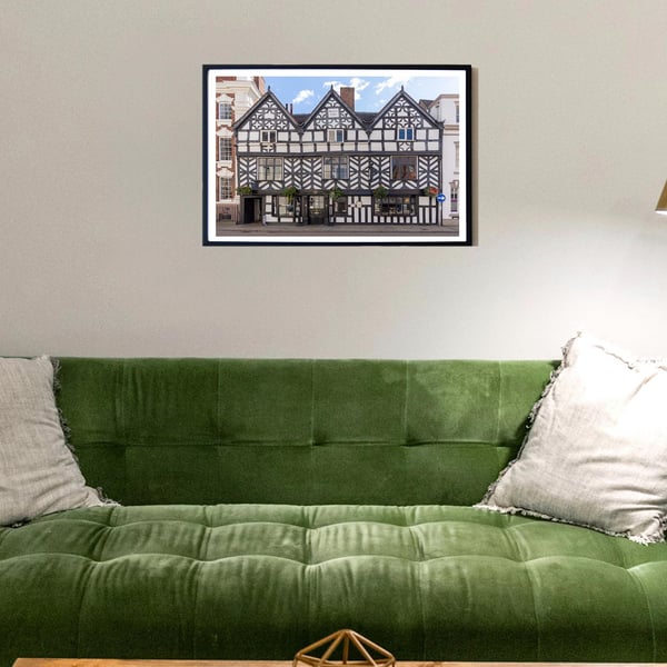 The Tudor, Lichfield -  historic Lichfield wall art print